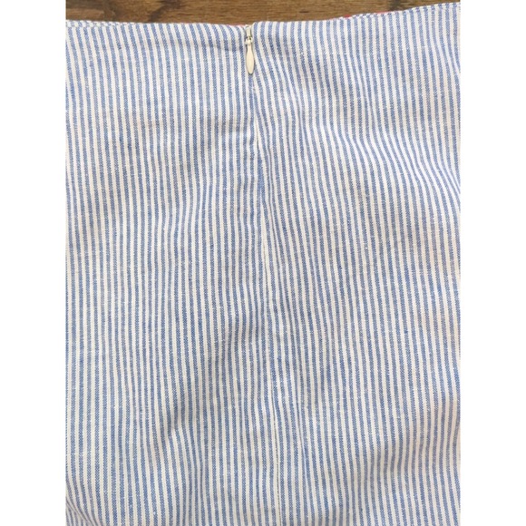 NWT Boden Striped Floral Pineapple Embroidered Skirt Sz 14 Skirt Tropical Lined - Picture 7 of 8